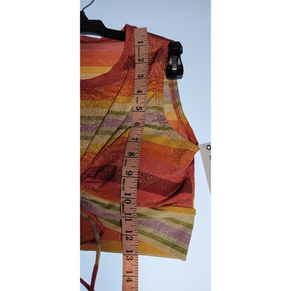 Robin Piccone Women's Greta Top Brallete Bikini Swim Bottom Mid Rise Medium NEW - Picture 7 of 8